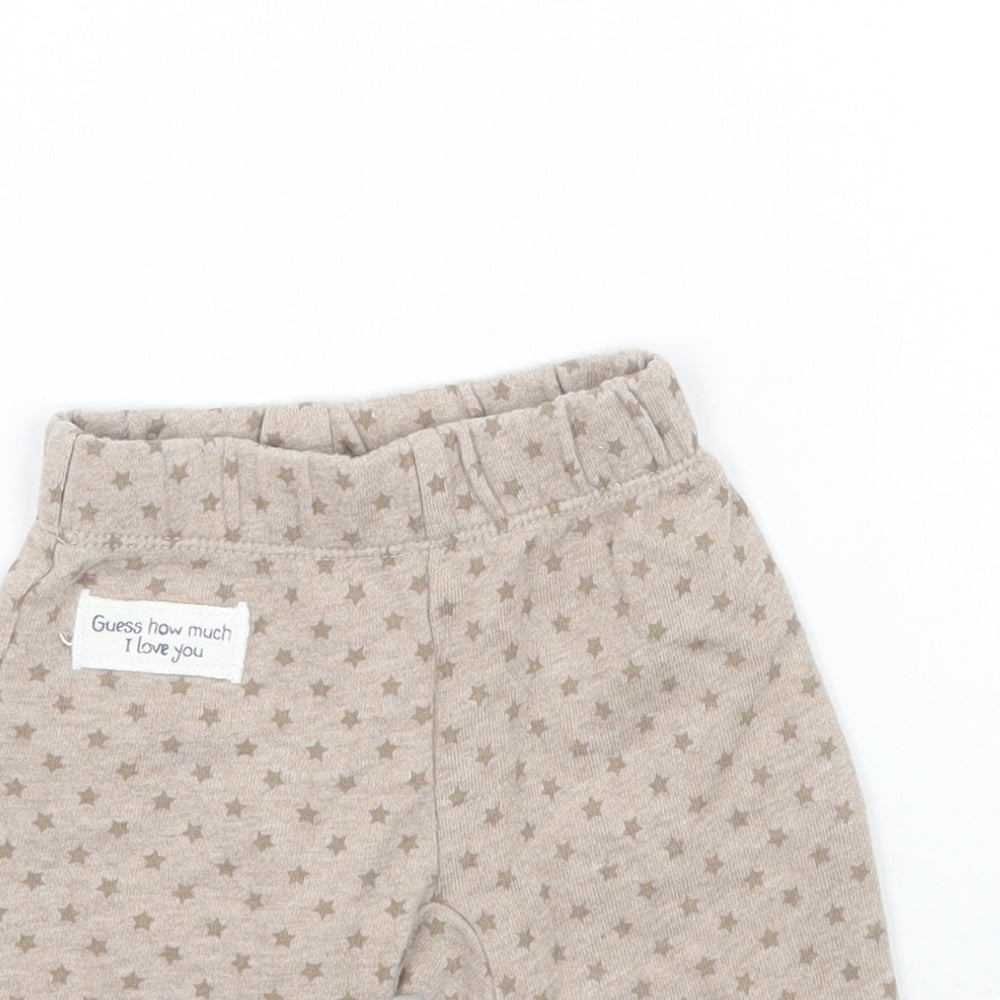 TU Boys Brown Geometric  Sweatpants Trousers Size 0-3 Months