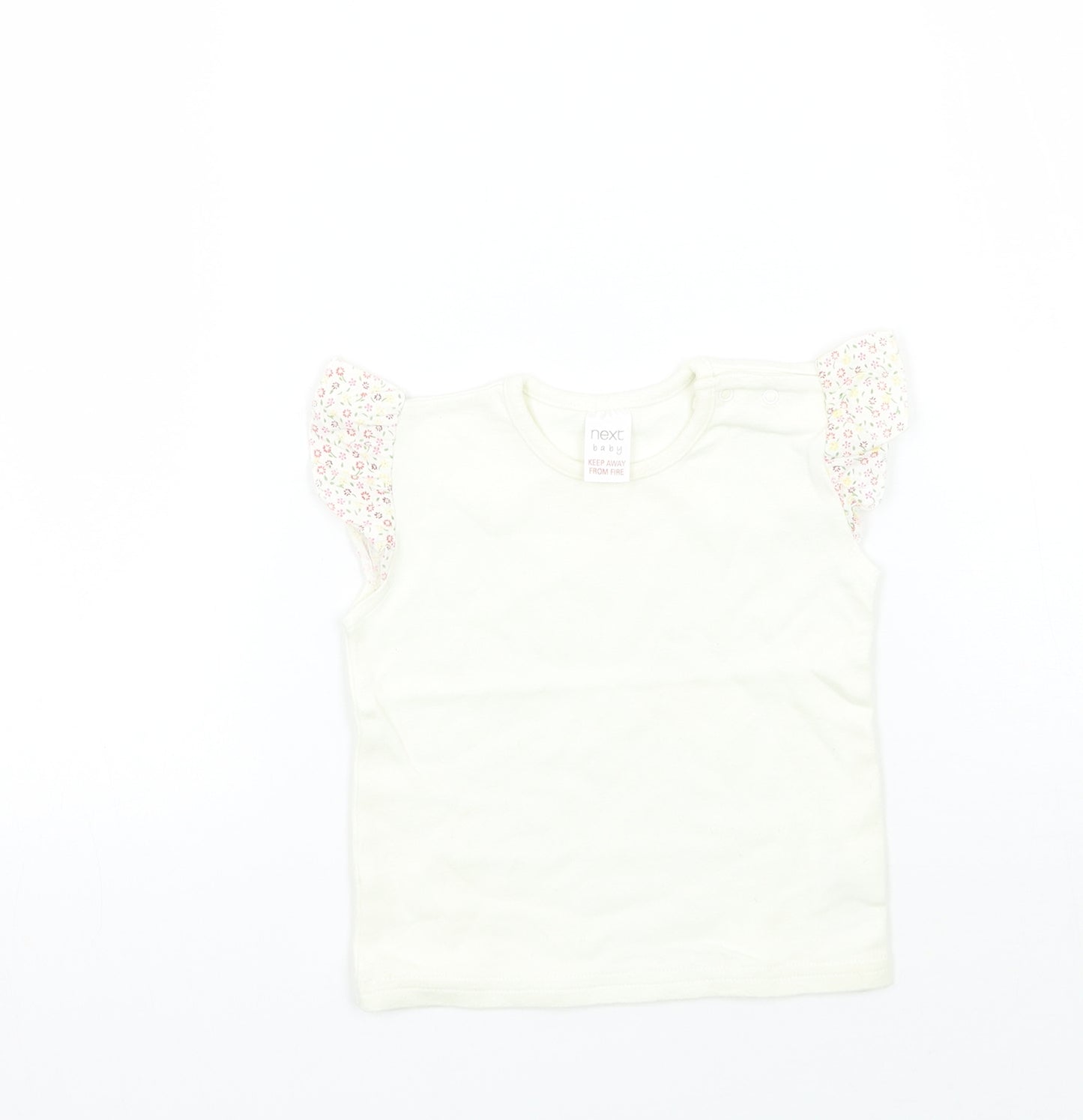 NEXT Girls White   Basic T-Shirt Size 6-9 Months