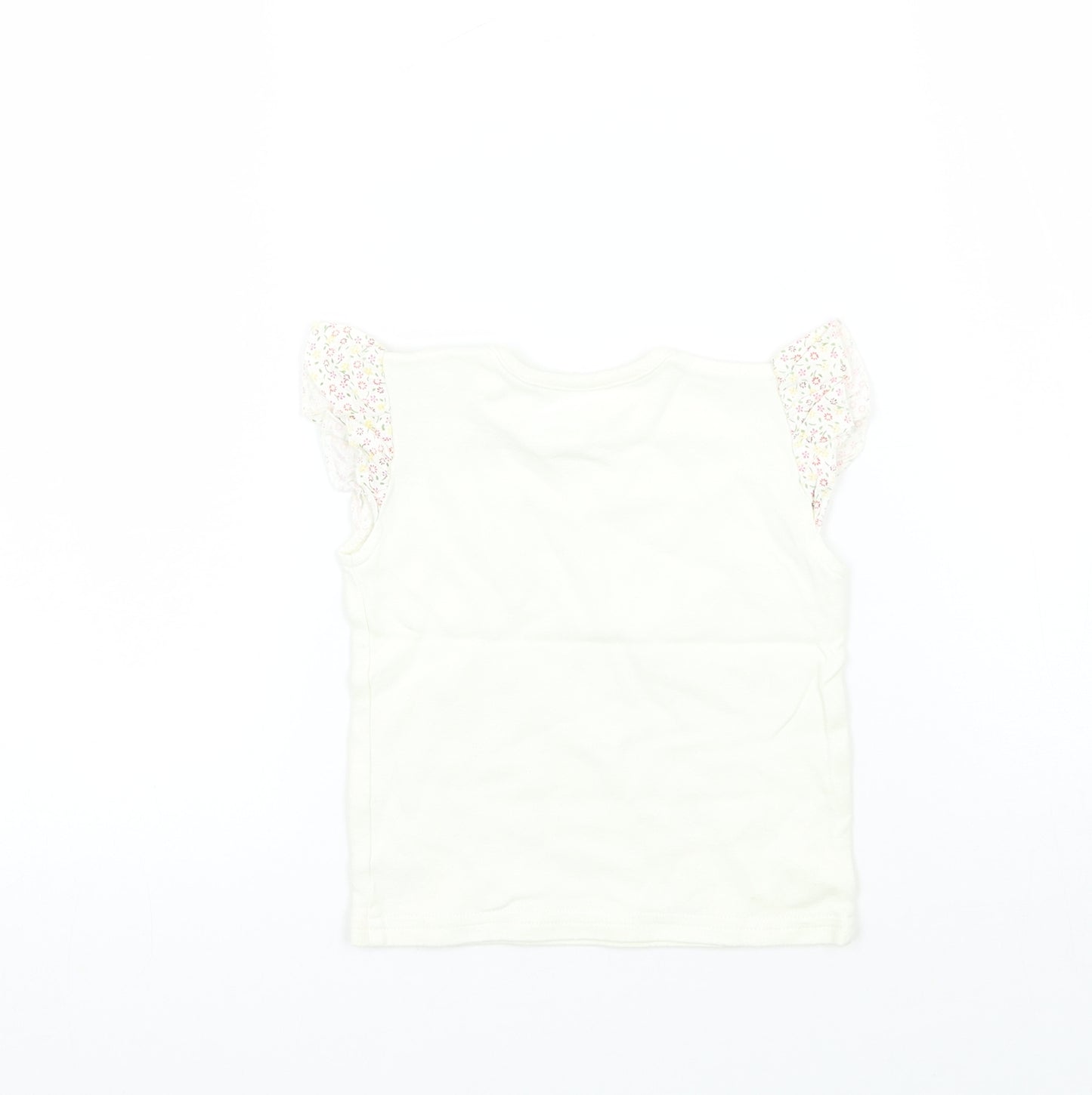 NEXT Girls White   Basic T-Shirt Size 6-9 Months
