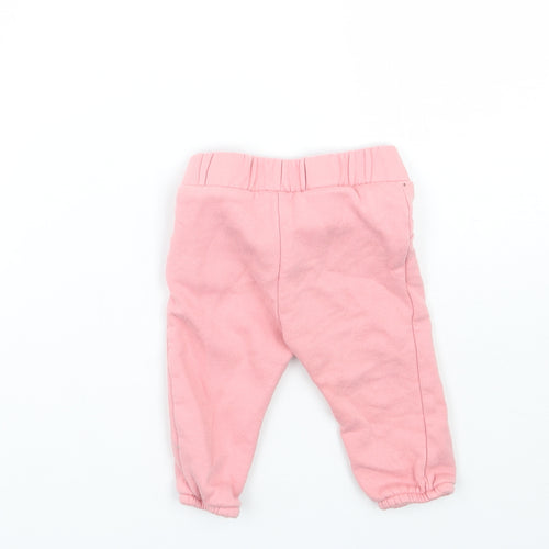 Fred & flo Girls Pink   Sweatpants Trousers Size 3-6 Months