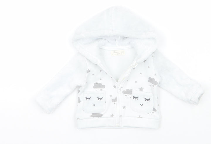 Zy Baby Grey Geometric Jacket Coatigan Size 0-3 Months