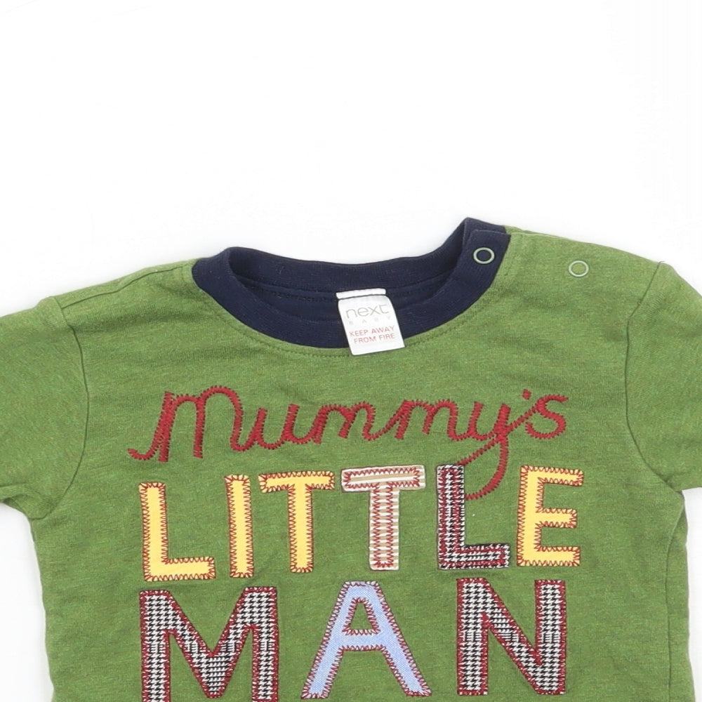 NEXT Boys Green   Babygrow One-Piece Size 3-6 Months