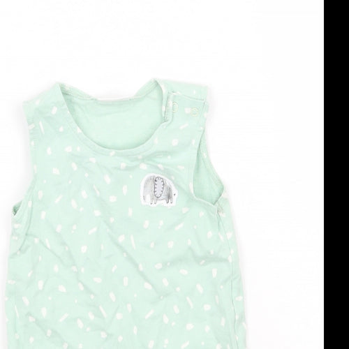 NEXT Girls Green Polka Dot  Babygrow One-Piece Size 3-6 Months