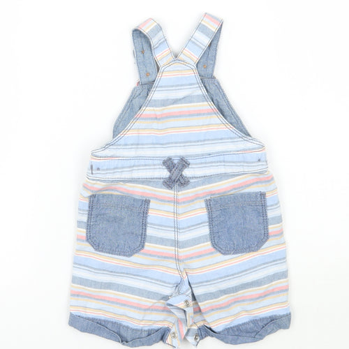 Matalan Baby Blue Striped  Dungaree One-Piece Size 0-3 Months