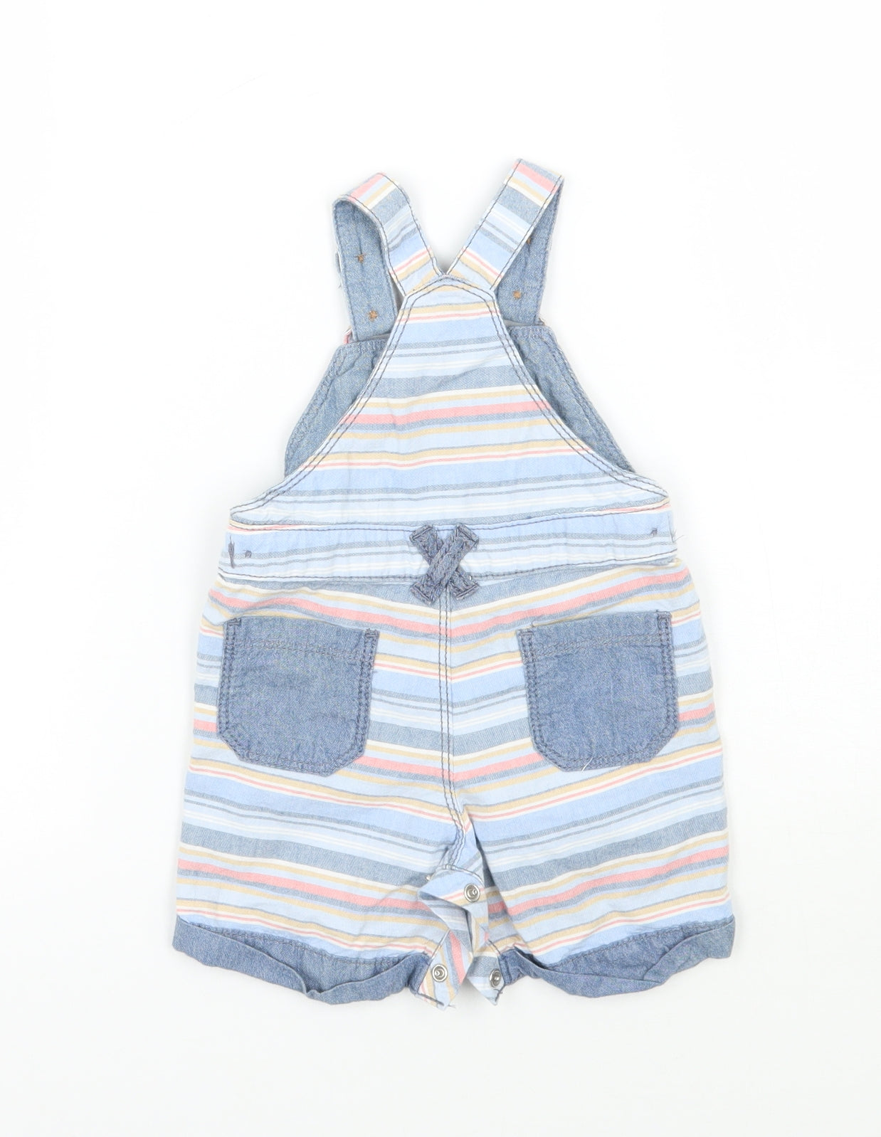 Matalan Baby Blue Striped  Dungaree One-Piece Size 0-3 Months