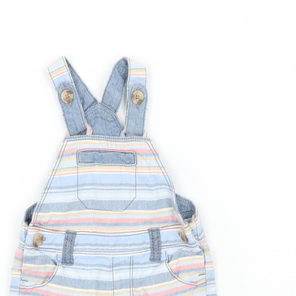 Matalan Baby Blue Striped  Dungaree One-Piece Size 0-3 Months