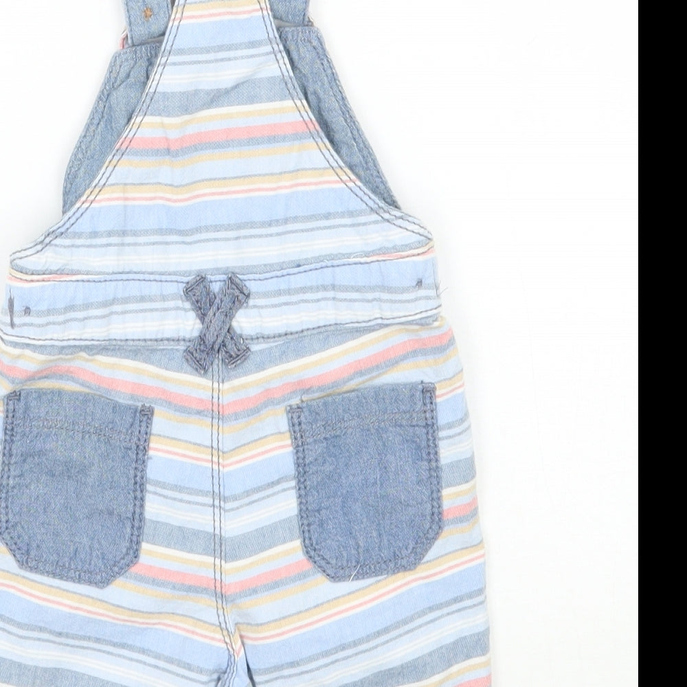 Matalan Baby Blue Striped  Dungaree One-Piece Size 0-3 Months