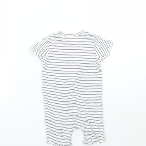 Mammass Baby White Striped  Babygrow One-Piece Size 6-9 Months