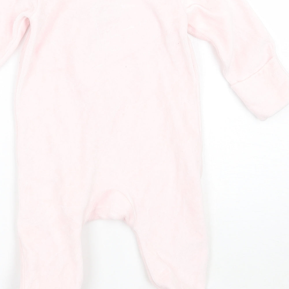 Little Nutmeg Girls Pink Floral  Babygrow One-Piece Size 3-6 Months
