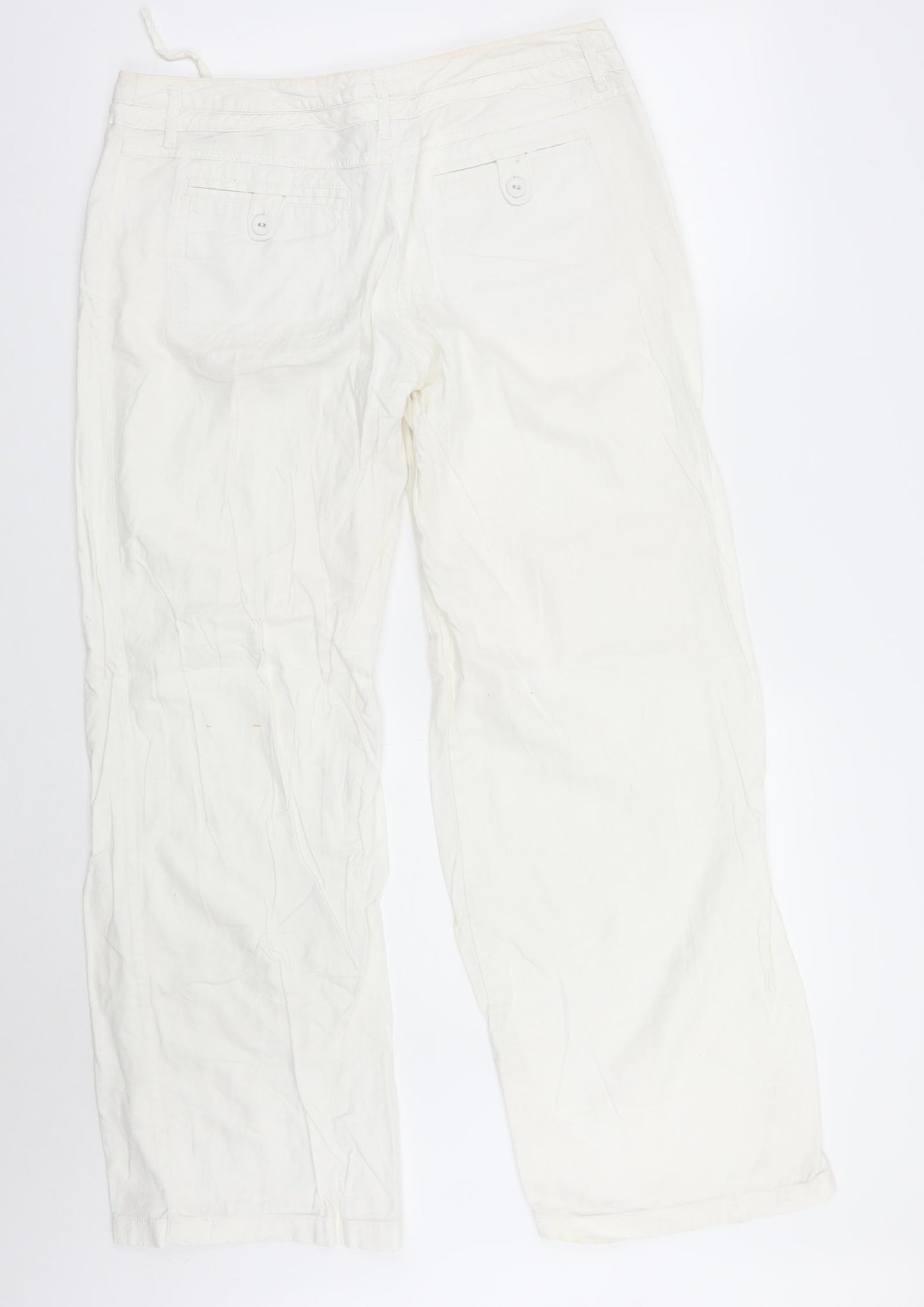 NEXT Womens White   Trousers  Size 14 L30 in