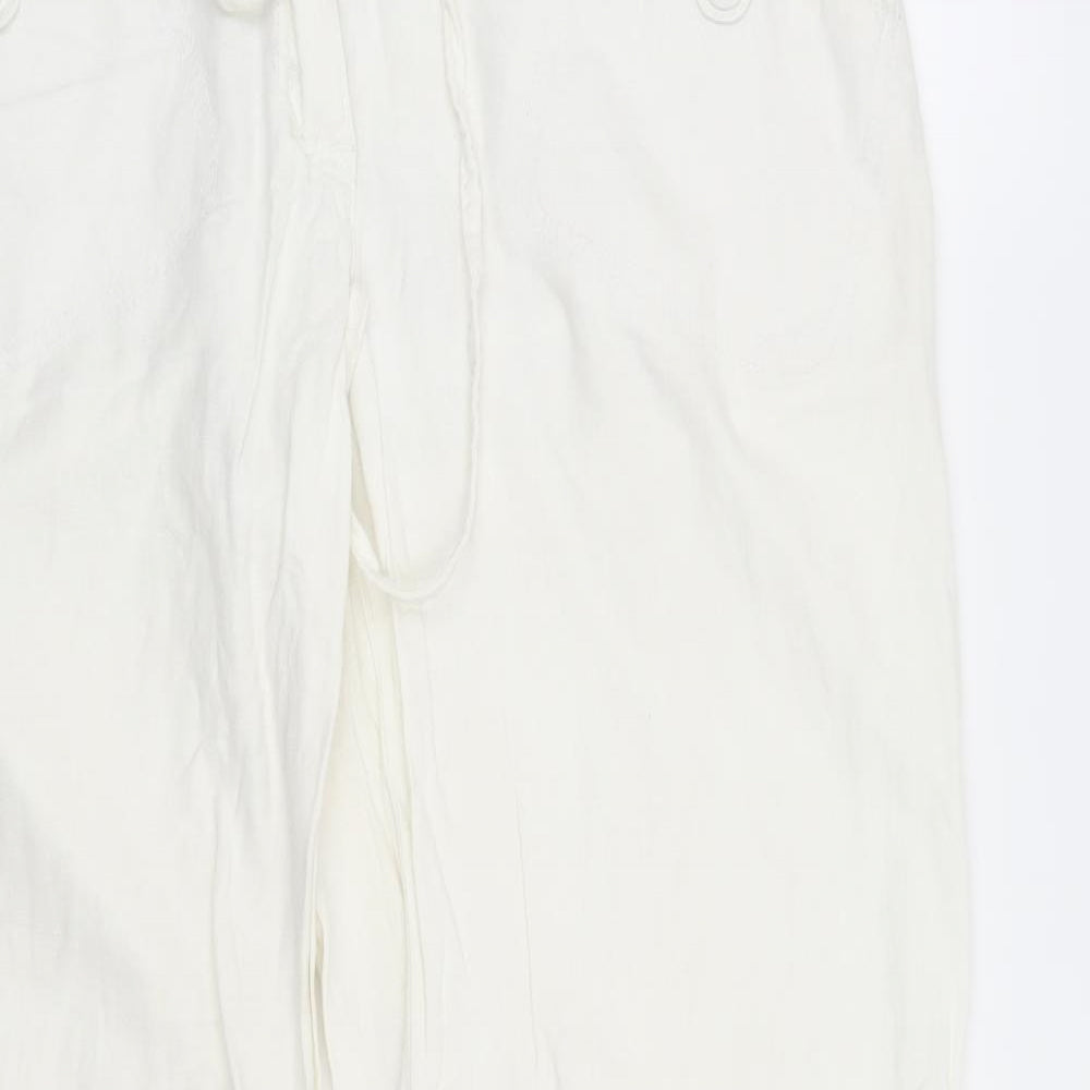 NEXT Womens White   Trousers  Size 14 L30 in