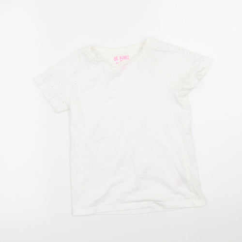 F&F Girls White   Basic T-Shirt Size 6 Years