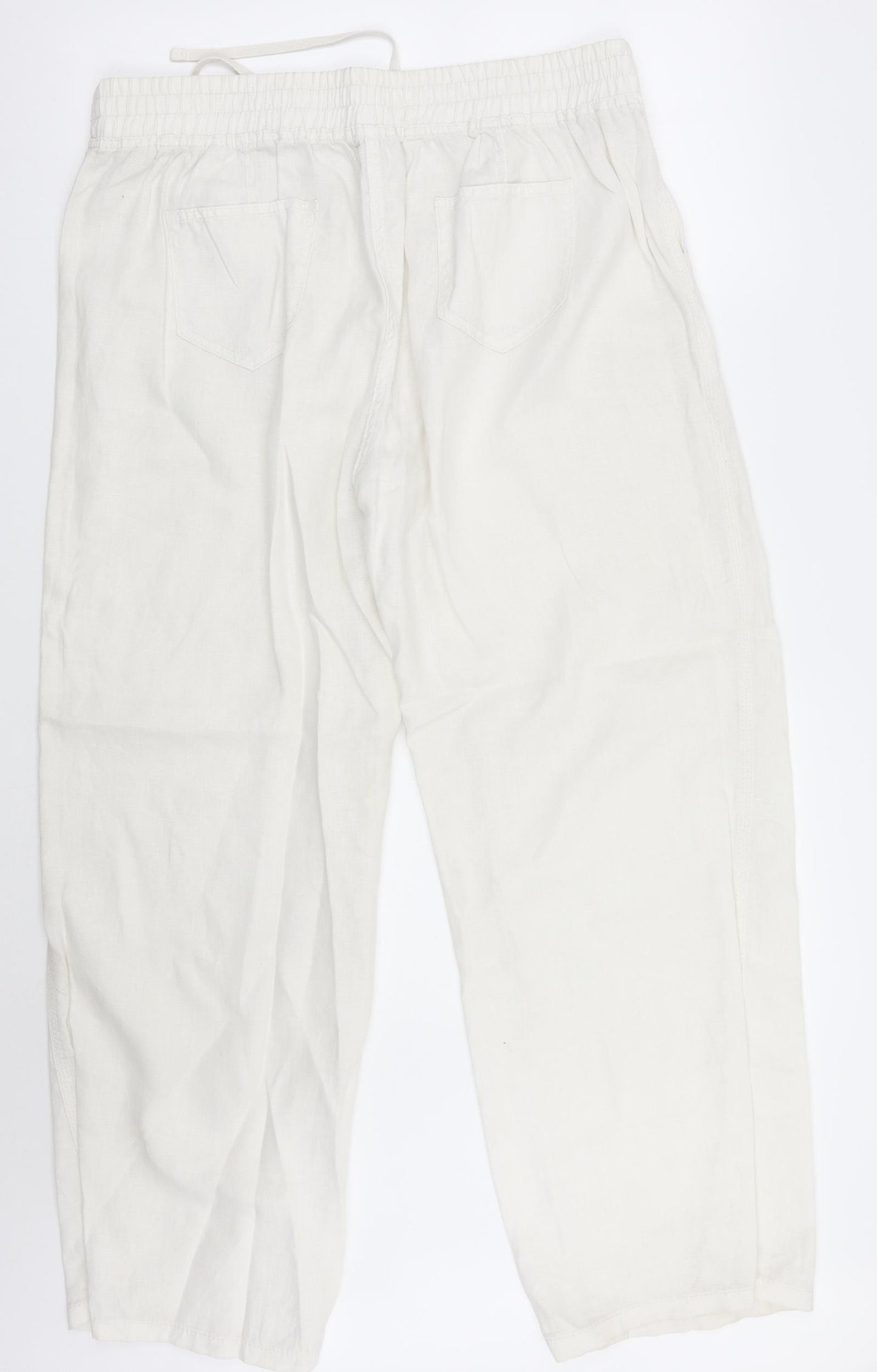 Marks and Spencer Womens White   Trousers  Size 16 L28 in