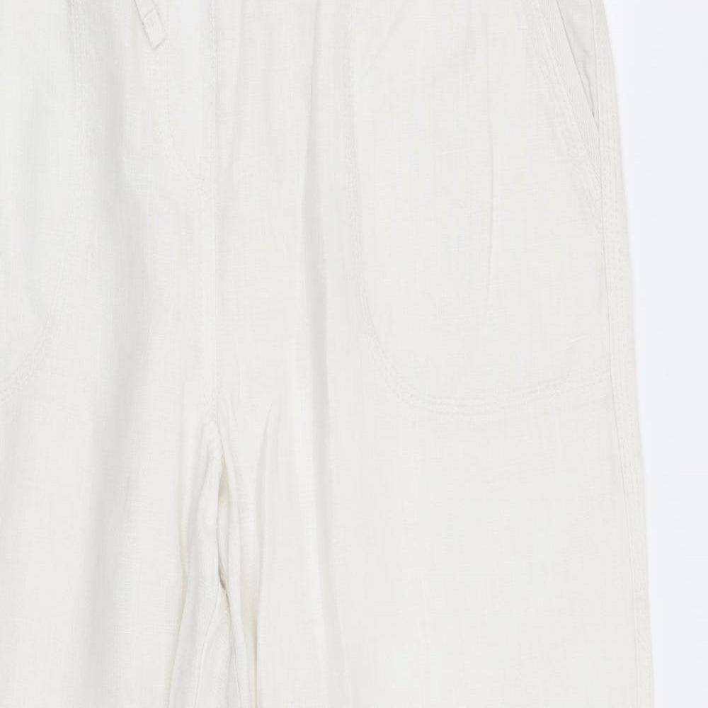 Marks and Spencer Womens White   Trousers  Size 16 L28 in
