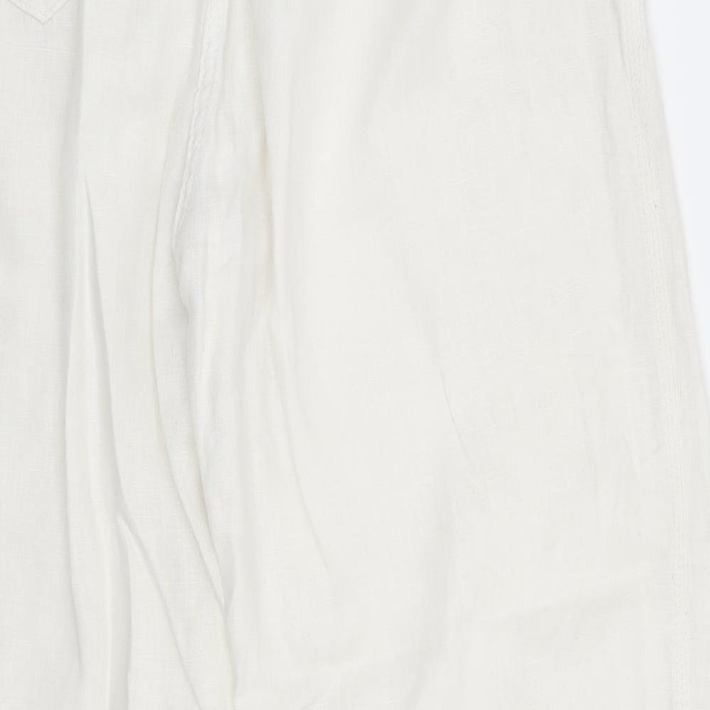 Marks and Spencer Womens White   Trousers  Size 16 L28 in