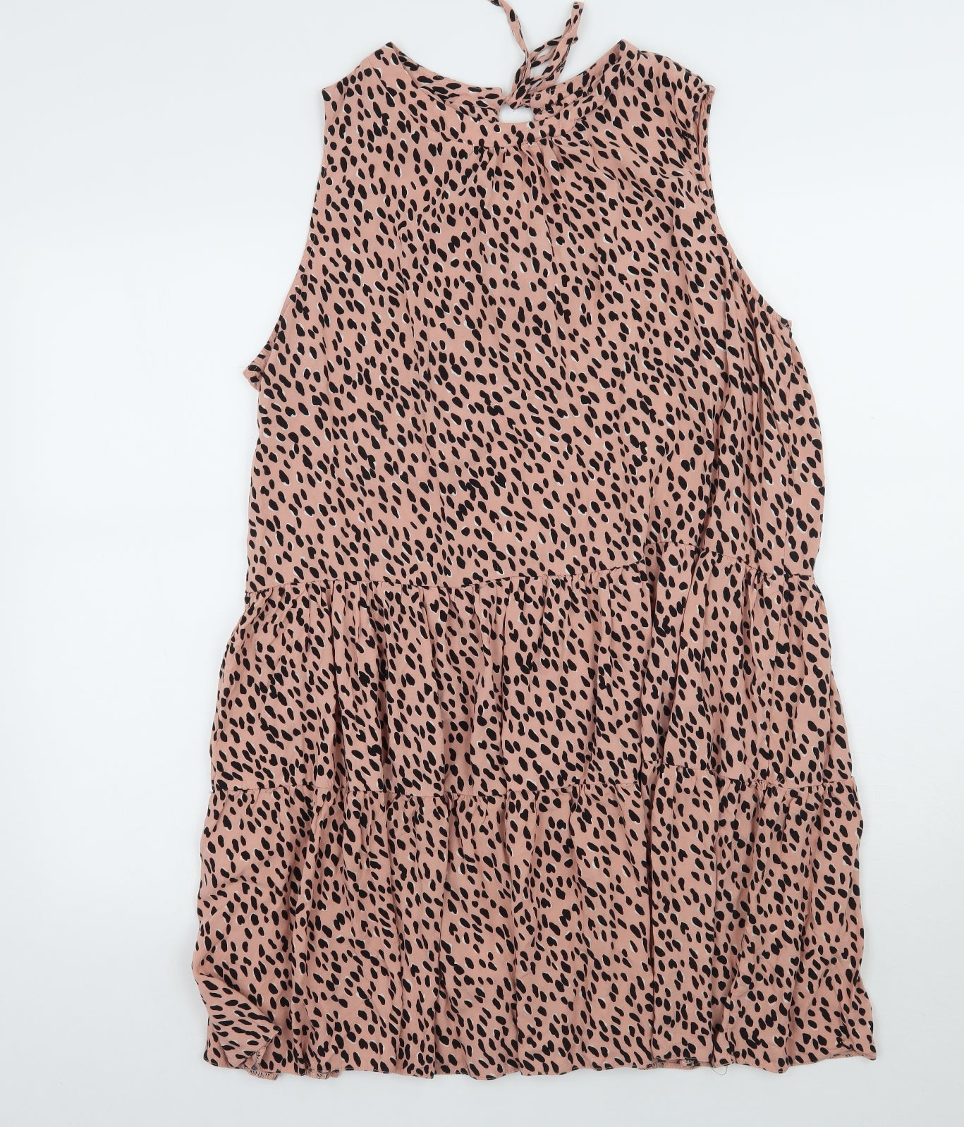 Newlook Womens Pink Animal Print  A-Line  Size 18