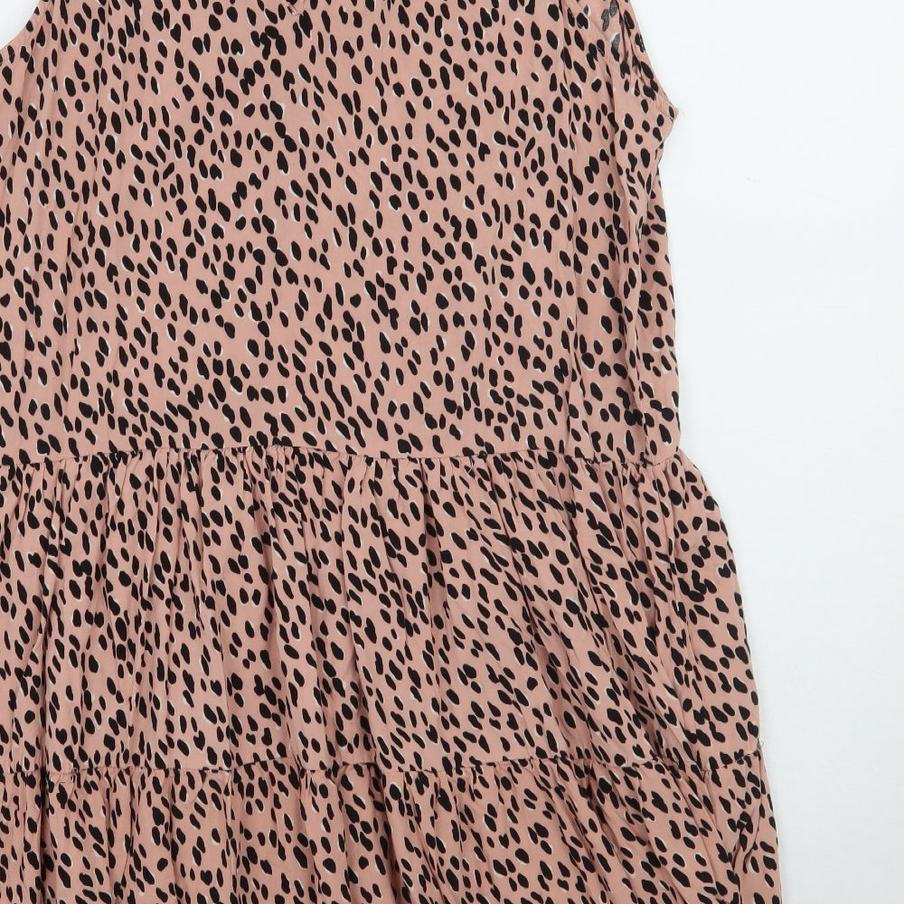Newlook Womens Pink Animal Print  A-Line  Size 18