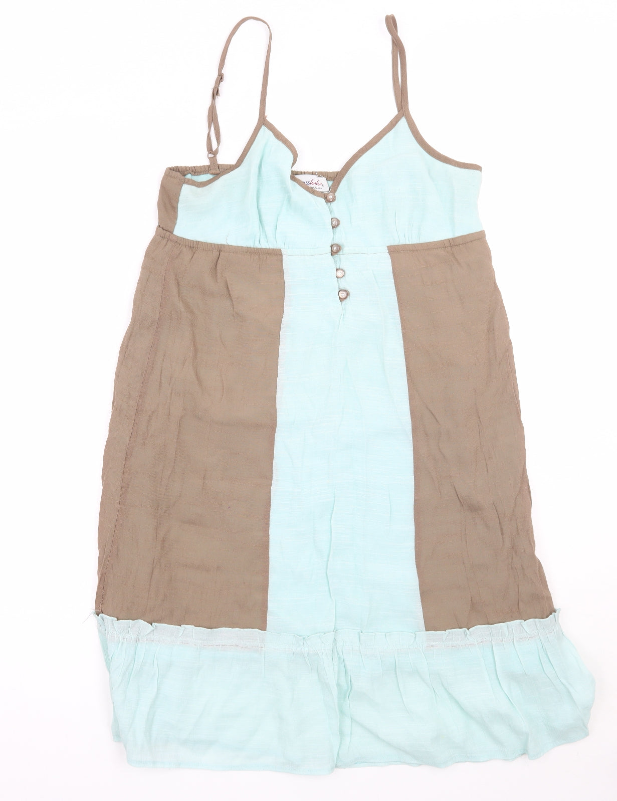 miss lulu Womens Blue  Rayon A-Line  Size M
