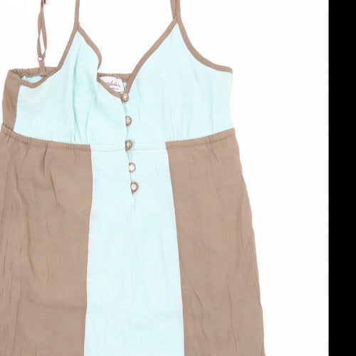 miss lulu Womens Blue  Rayon A-Line  Size M
