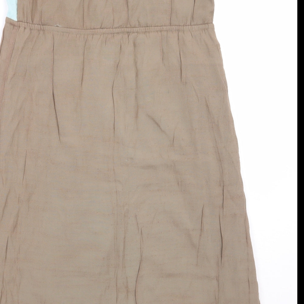 miss lulu Womens Blue  Rayon A-Line  Size M