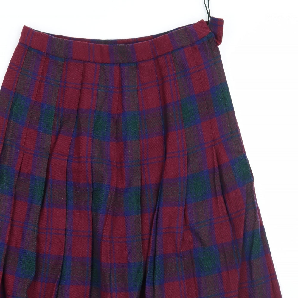 Murray Brothers Womens Red Check  A-Line Skirt Size 16