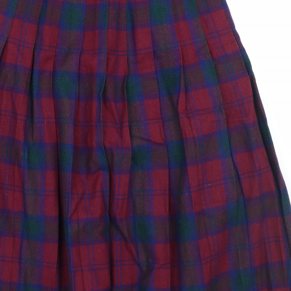Murray Brothers Womens Red Check  A-Line Skirt Size 16