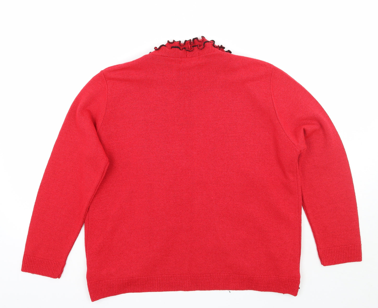 Elegant Collection Womens Red   Cardigan Jumper Size L