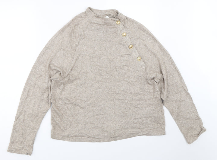H&M Womens Beige Pullover Jumper Size S