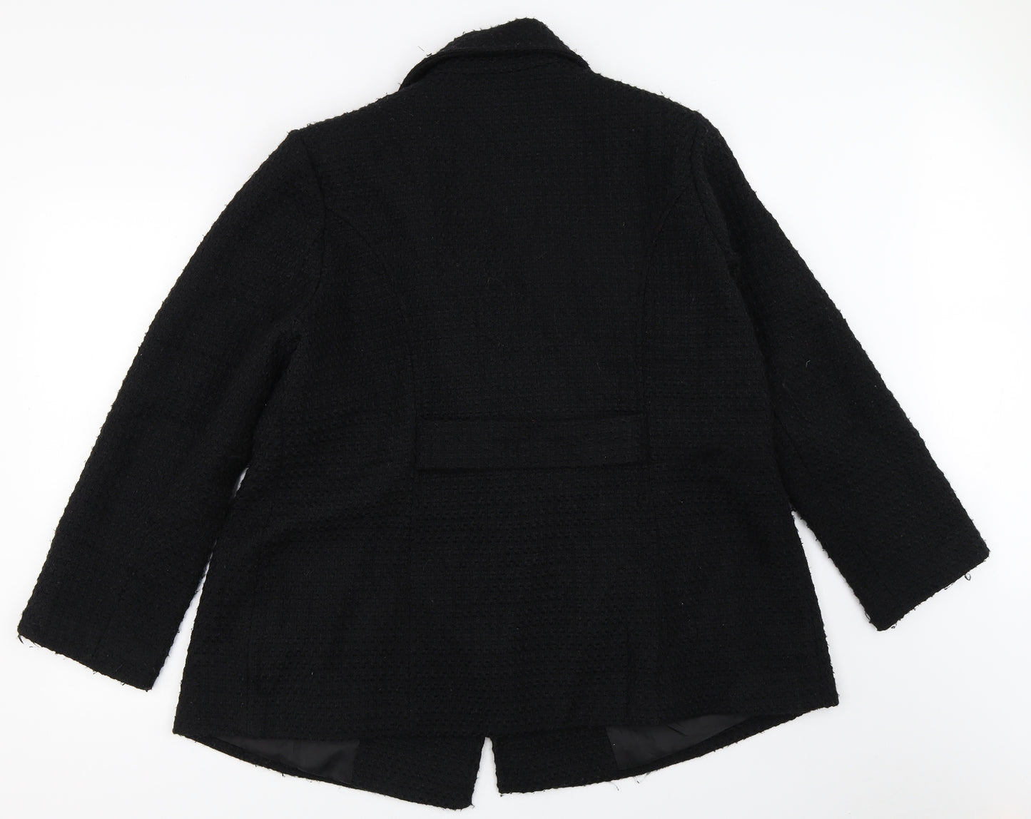 BM Womens Black   Pea Coat Coat Size 18