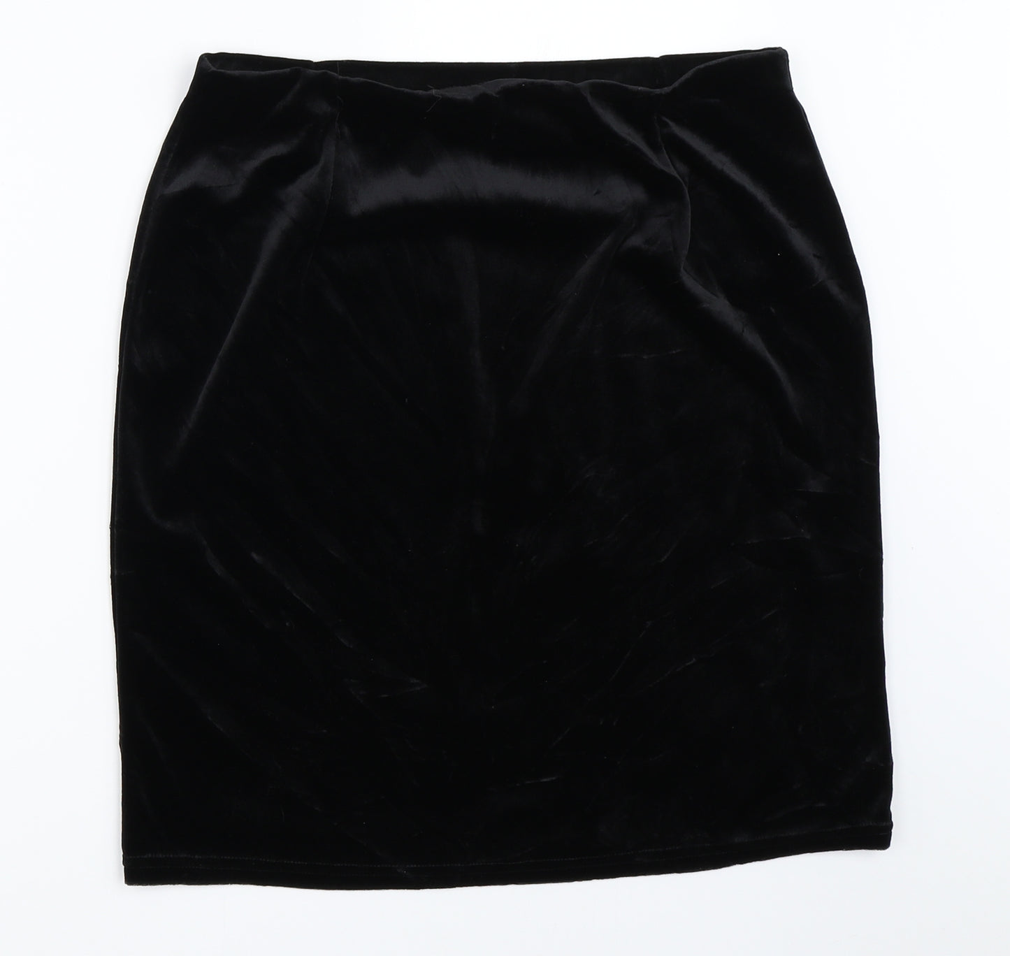 Anna Morelle Womens Black  Velour Straight & Pencil Skirt Size 16
