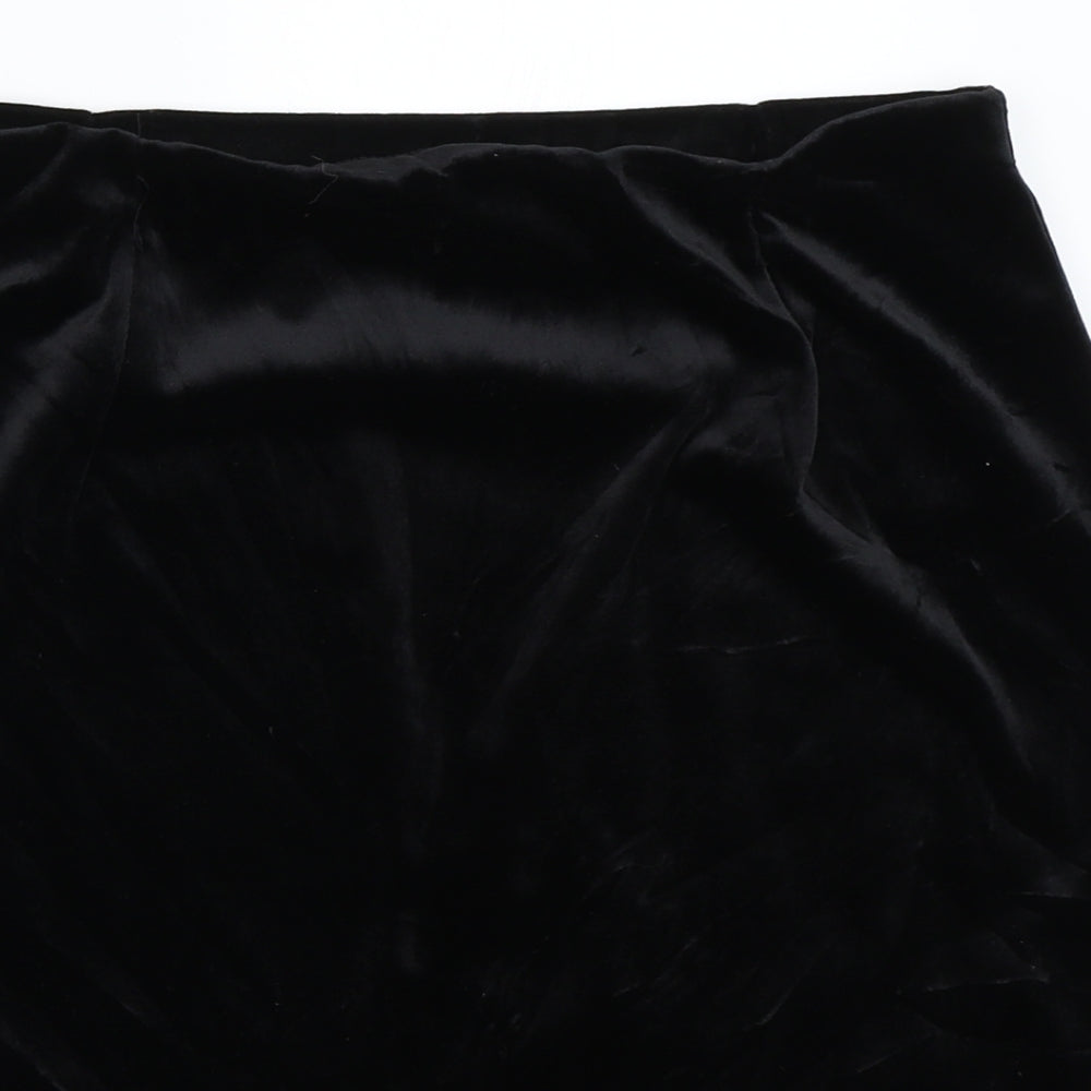 Anna Morelle Womens Black  Velour Straight & Pencil Skirt Size 16
