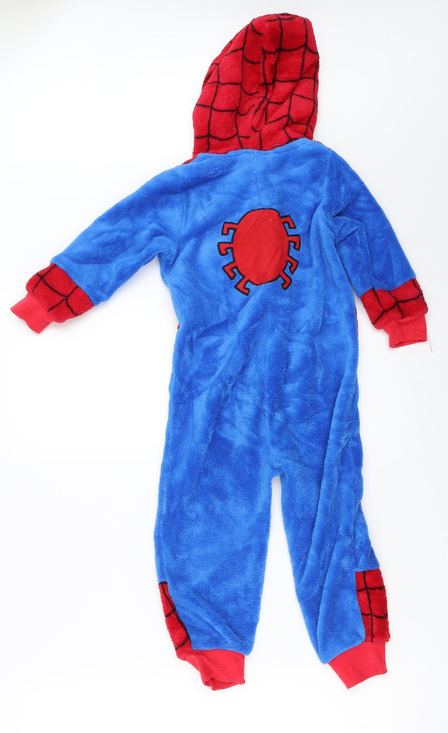 Marvel Boys Blue Solid   One Piece Size 3-4 Years  - spiderman onesie
