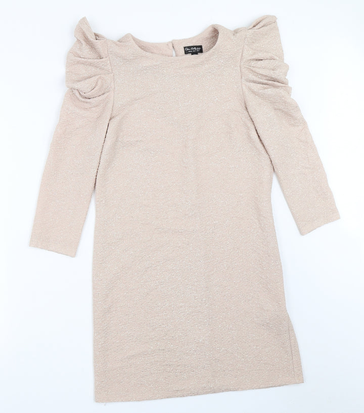 Miss Selfridge Womens Beige Bodycon Size 6