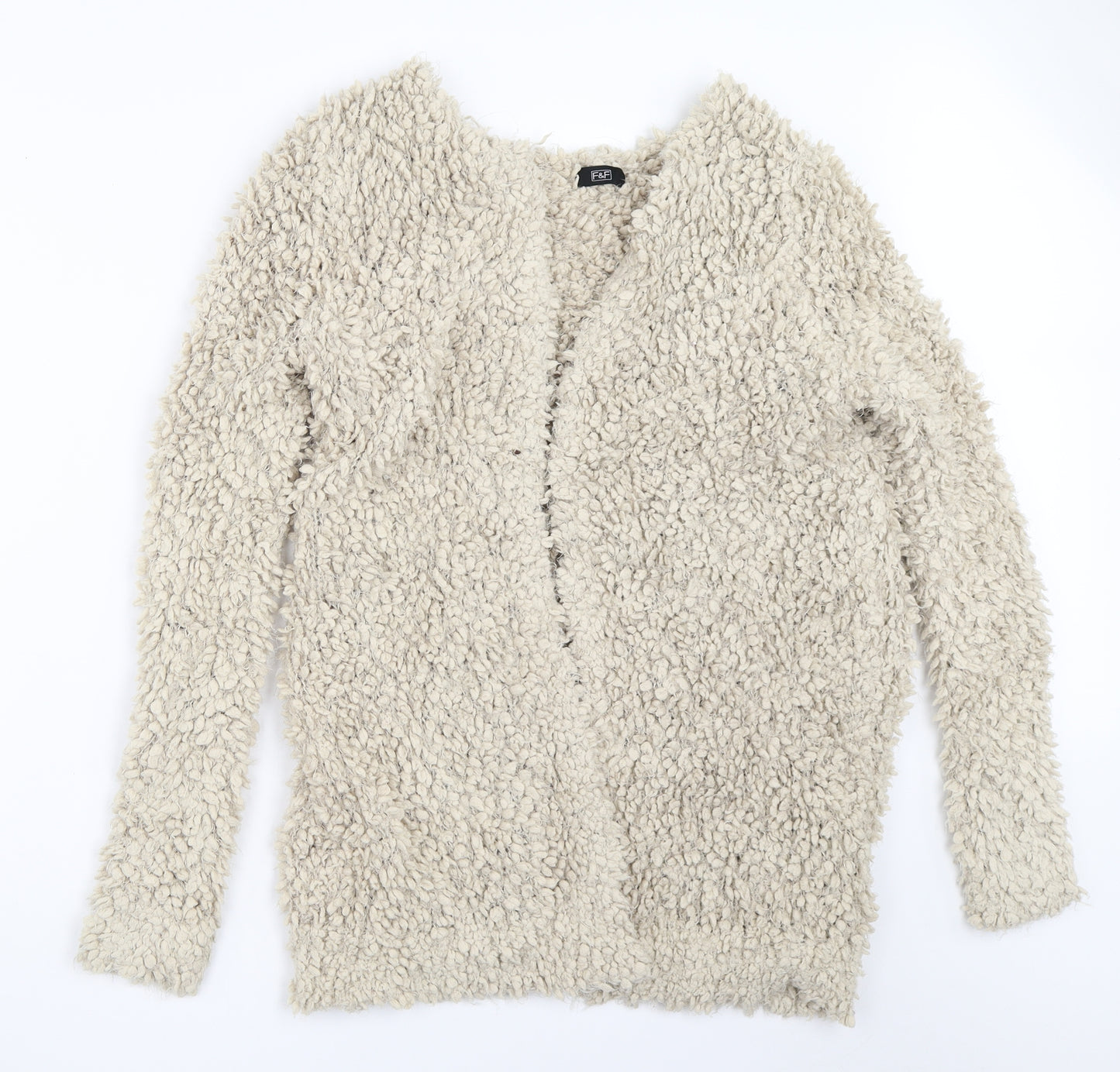 F&F Womens Beige   Cardigan Jumper Size 12