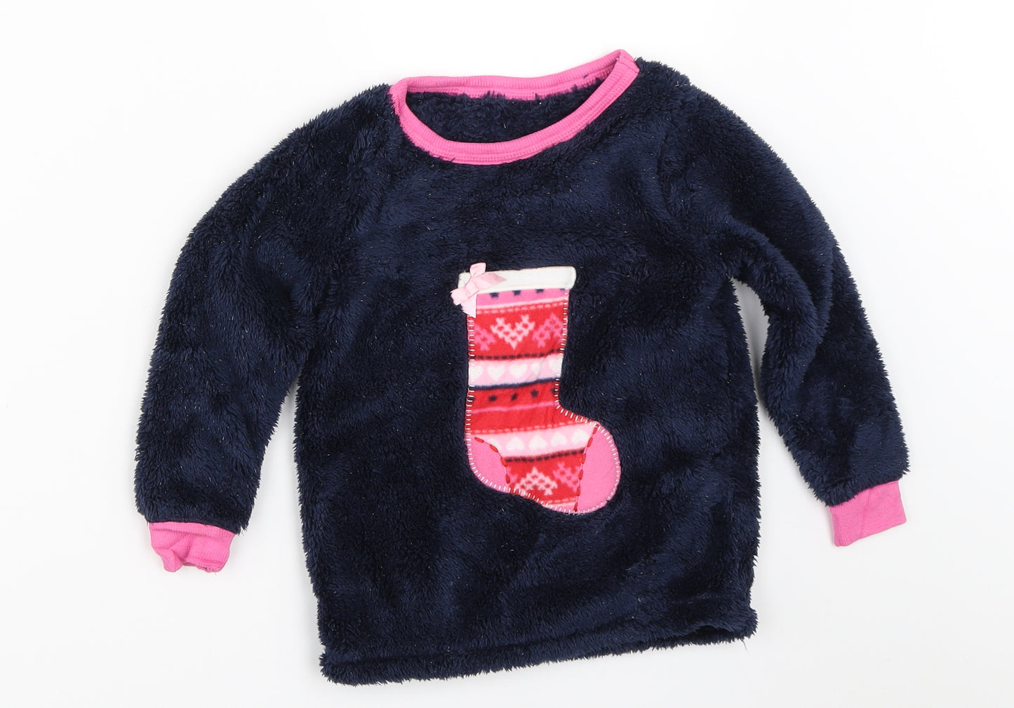 George Girls Blue Solid  Top Pyjama Top Size 2-3 Years