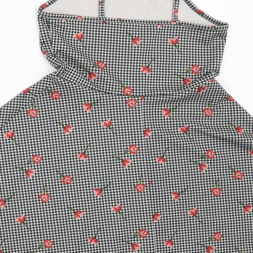 Primark Girls Black Houndstooth  Fit & Flare  Size 8-9 Years