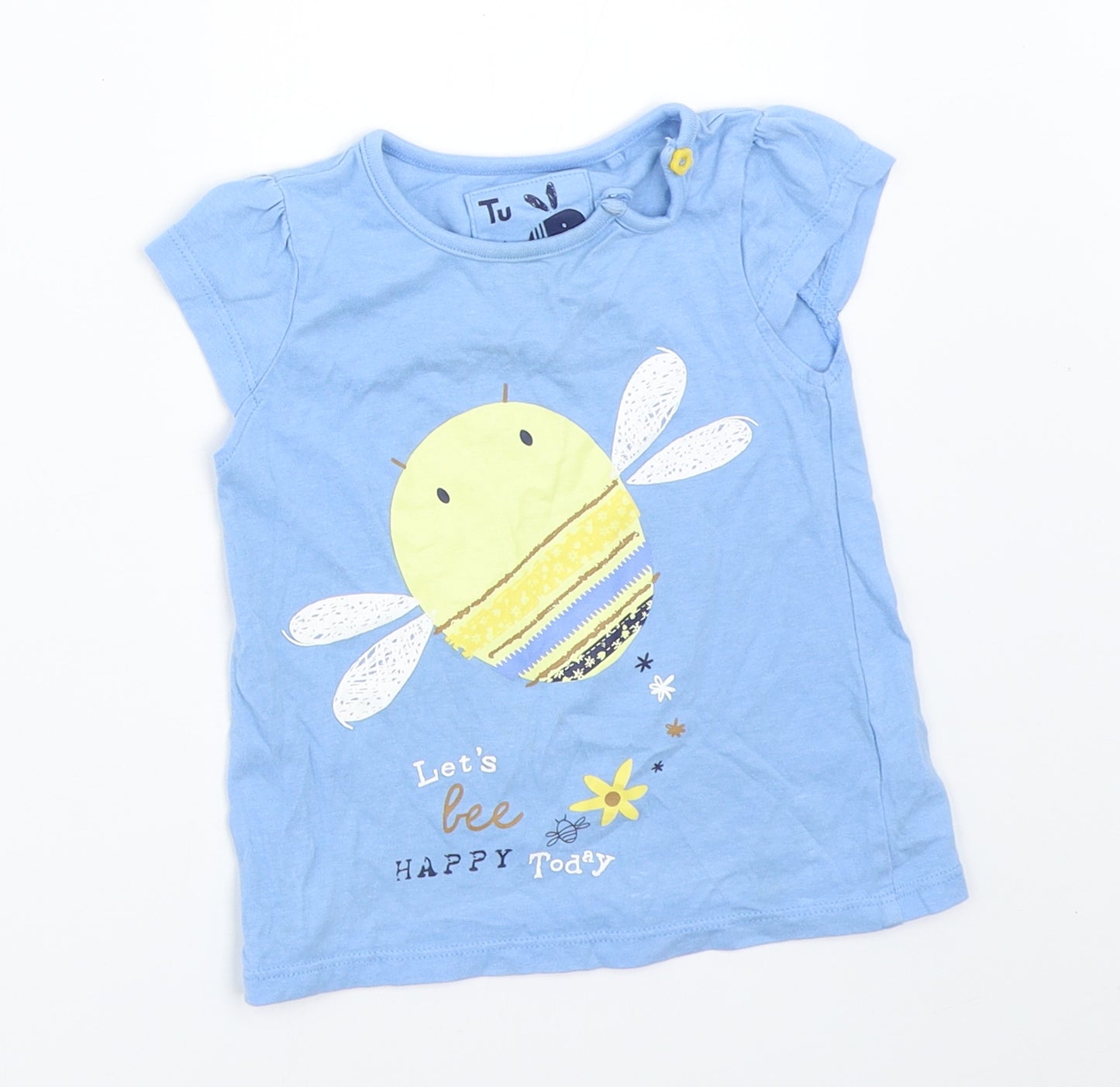 TU Girls Blue   Basic T-Shirt Size 12-18 Months