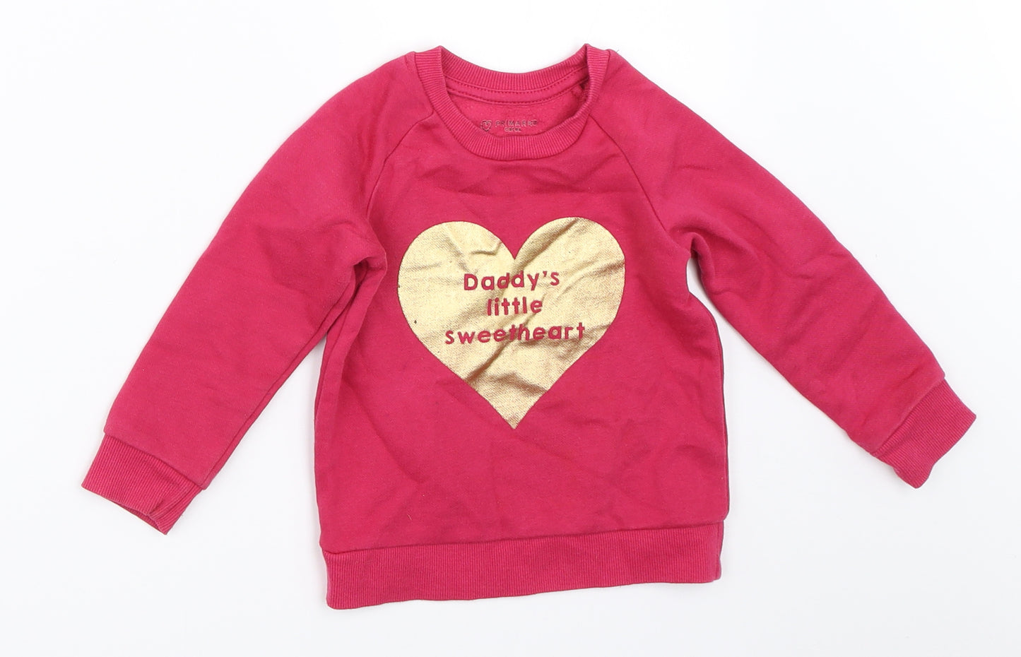 Primark Girls Pink   Pullover Jumper Size 12-18 Months