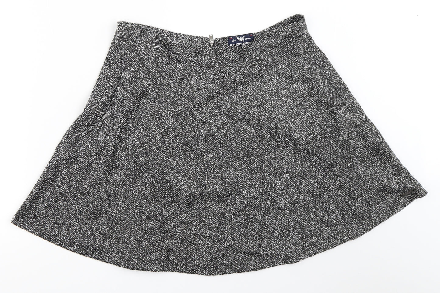 Superdry Womens Grey   Skater Skirt Size L