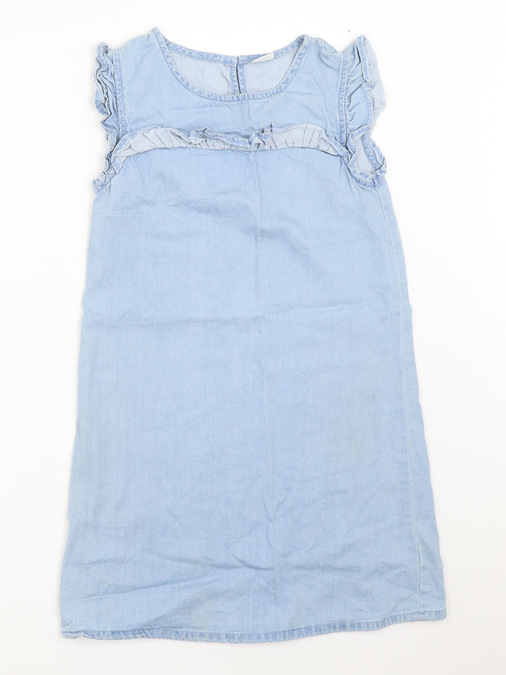 NEXT Girls Blue Denim Shift Size 9 Years