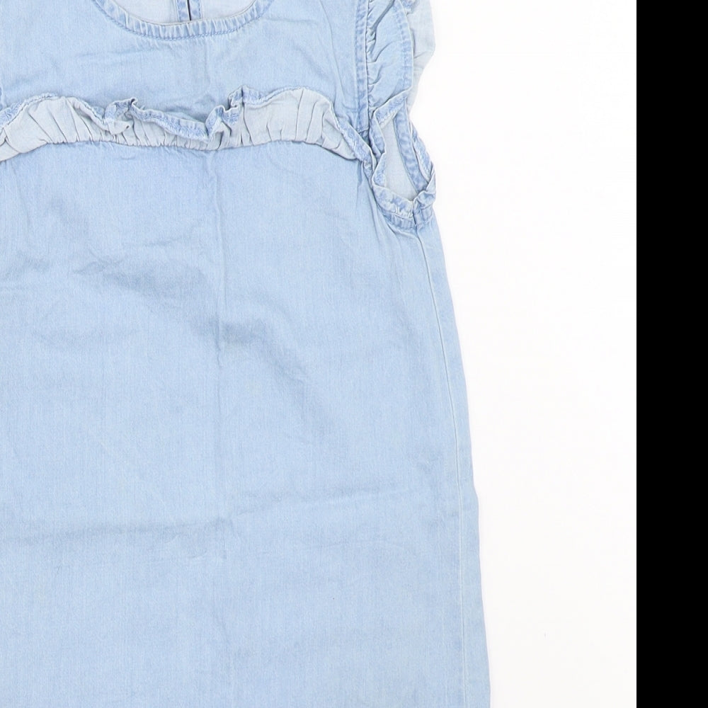 NEXT Girls Blue  Denim Shift  Size 9 Years