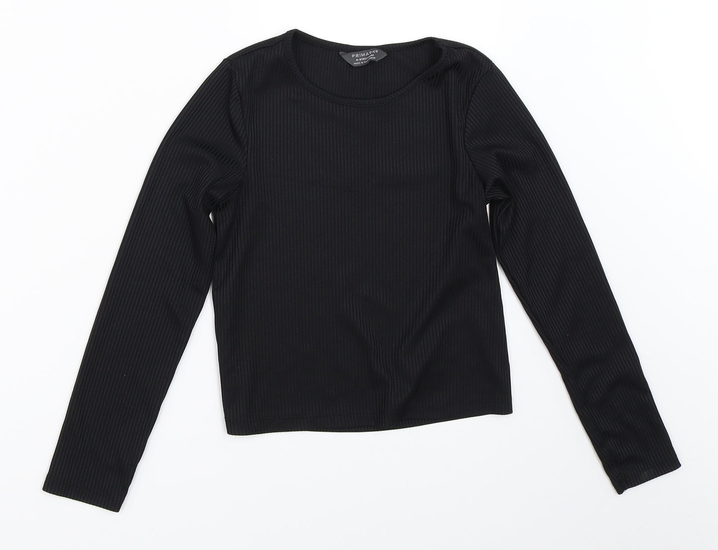 Primark Girls Black   Basic T-Shirt Size 8-9 Years