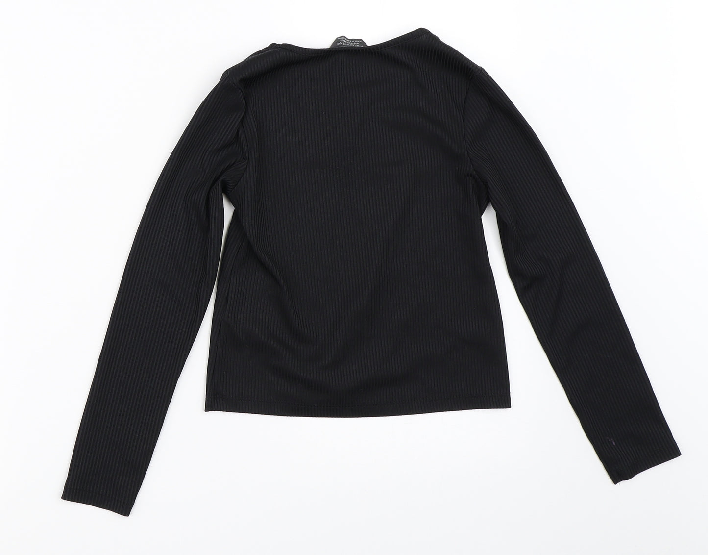 Primark Girls Black   Basic T-Shirt Size 8-9 Years