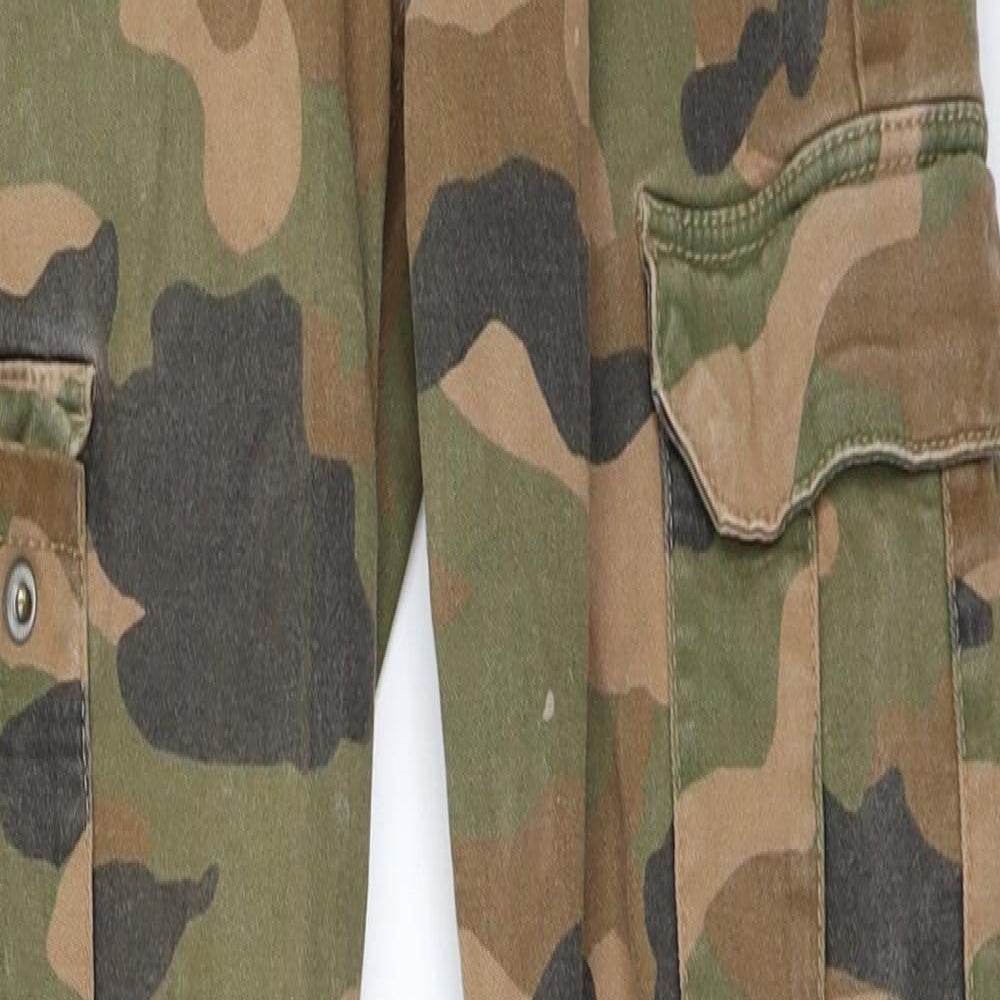 H&M Womens Green Camouflage  Cargo Trousers Size 36 L29 in