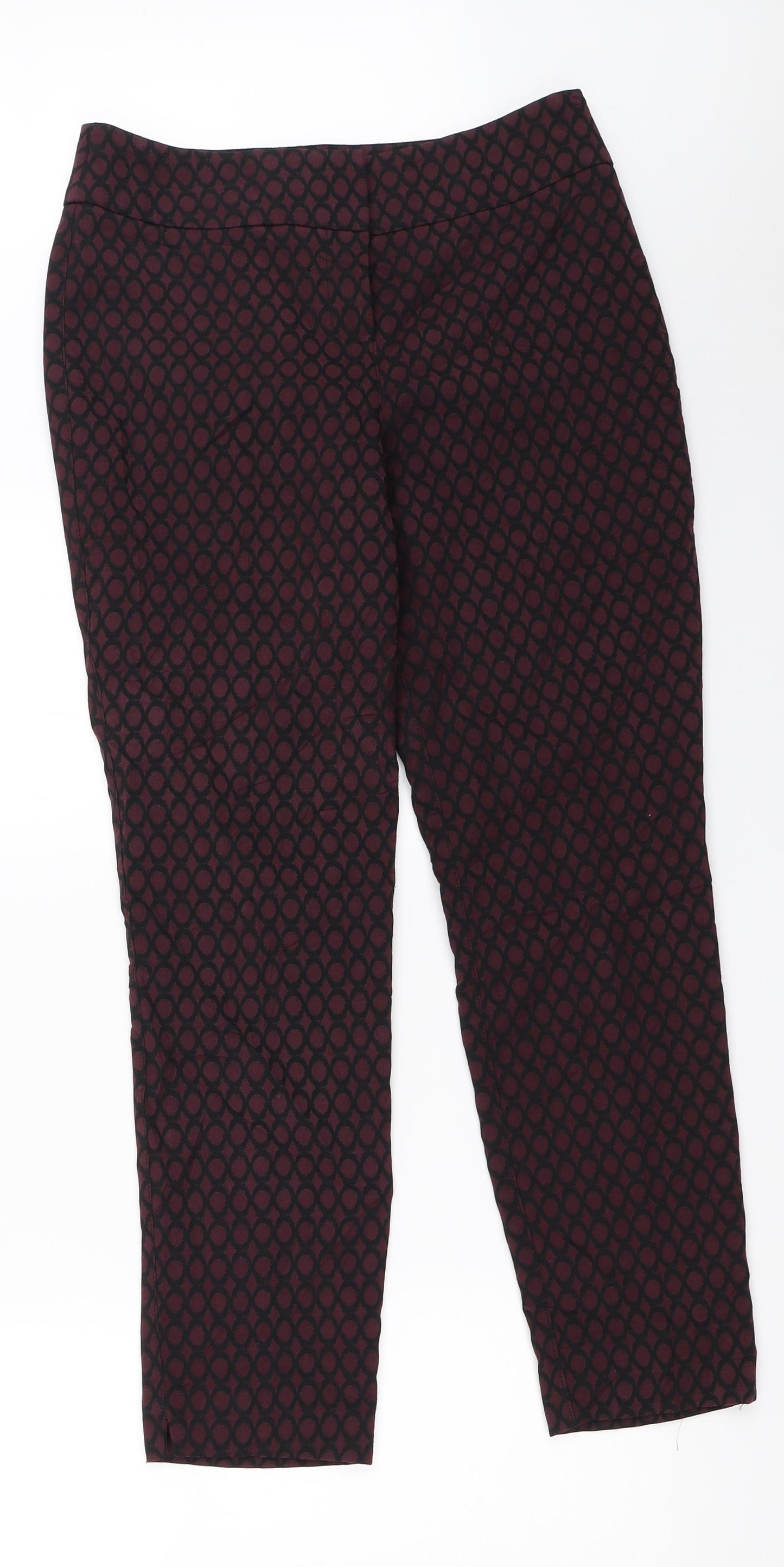 Phase Eight Womens Purple   Capri Trousers Size 10 L26 in