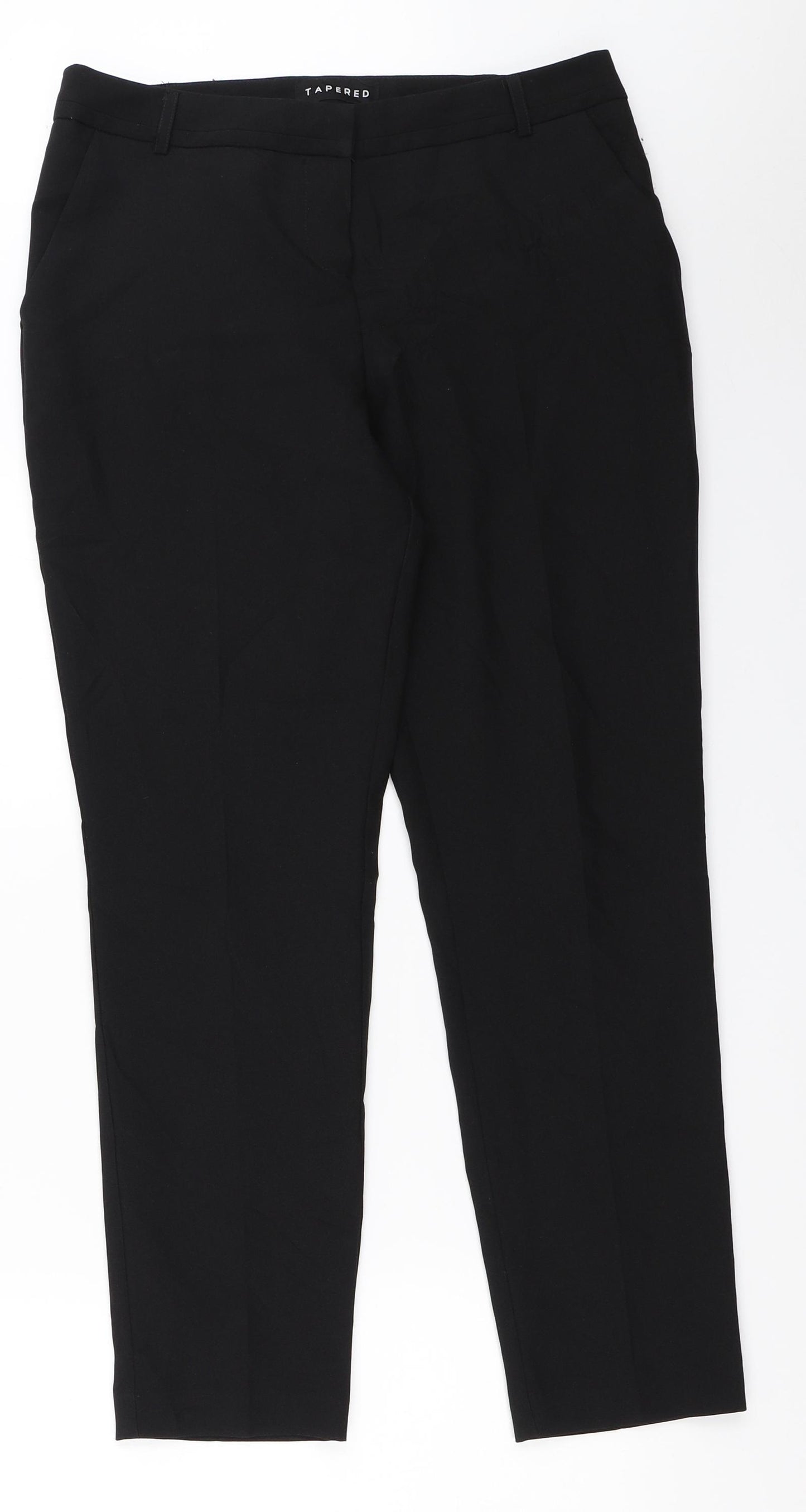 Peacocks Womens Black   Trousers  Size 10 L26.5 in