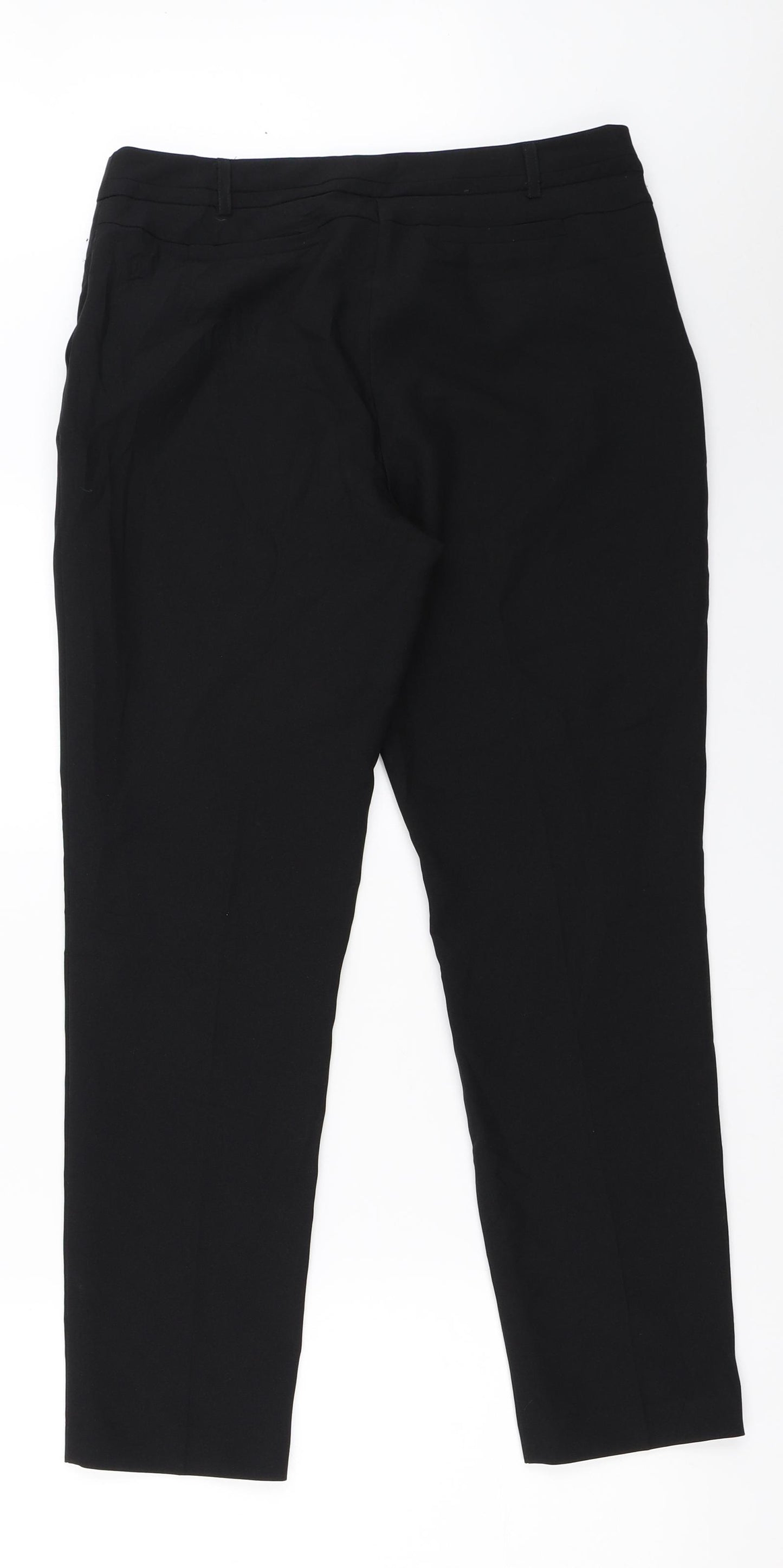 Peacocks Womens Black   Trousers  Size 10 L26.5 in