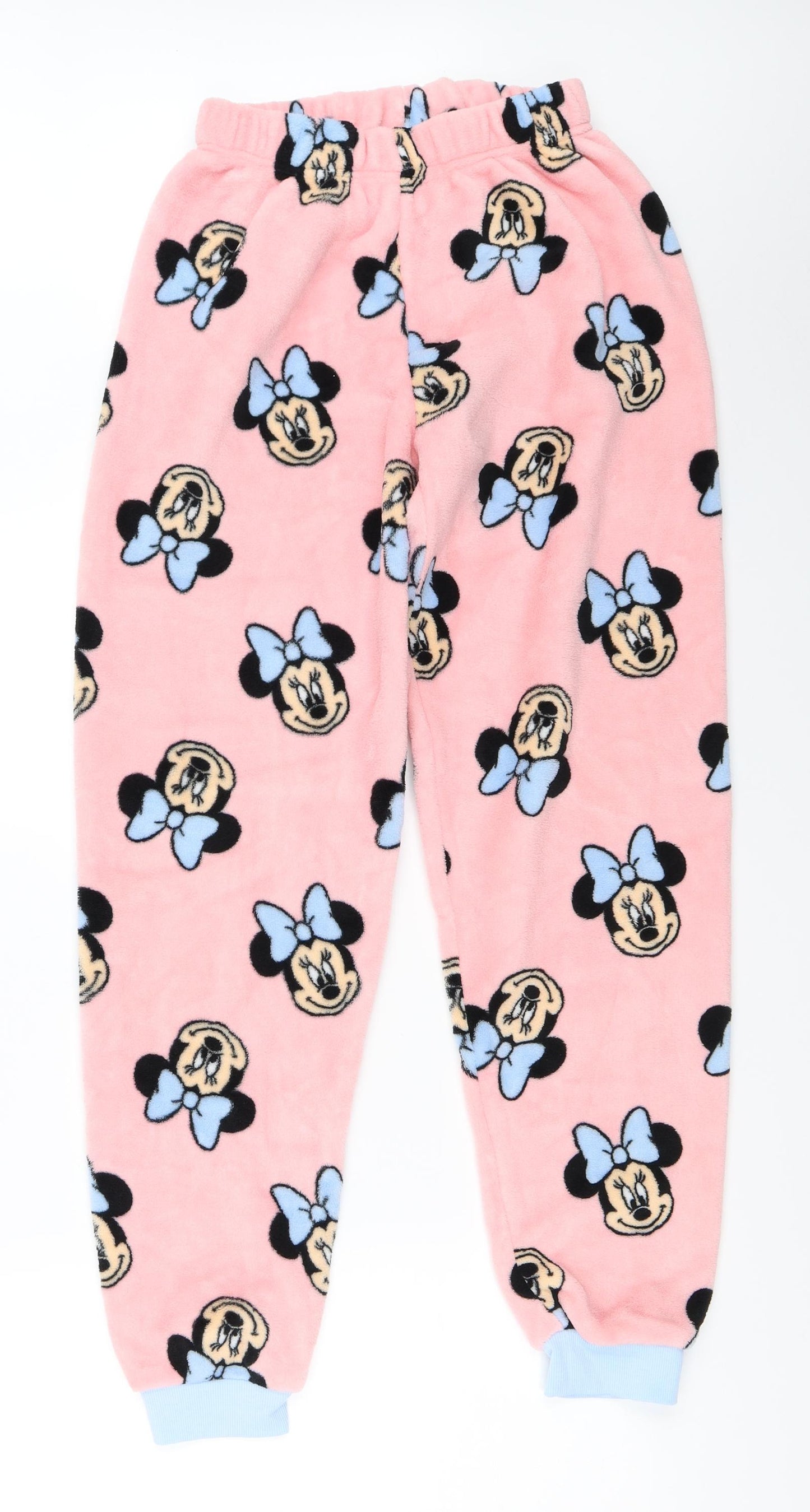 Primark Womens Pink Solid  Top Pyjama Pants Size XS  - minnie mouse