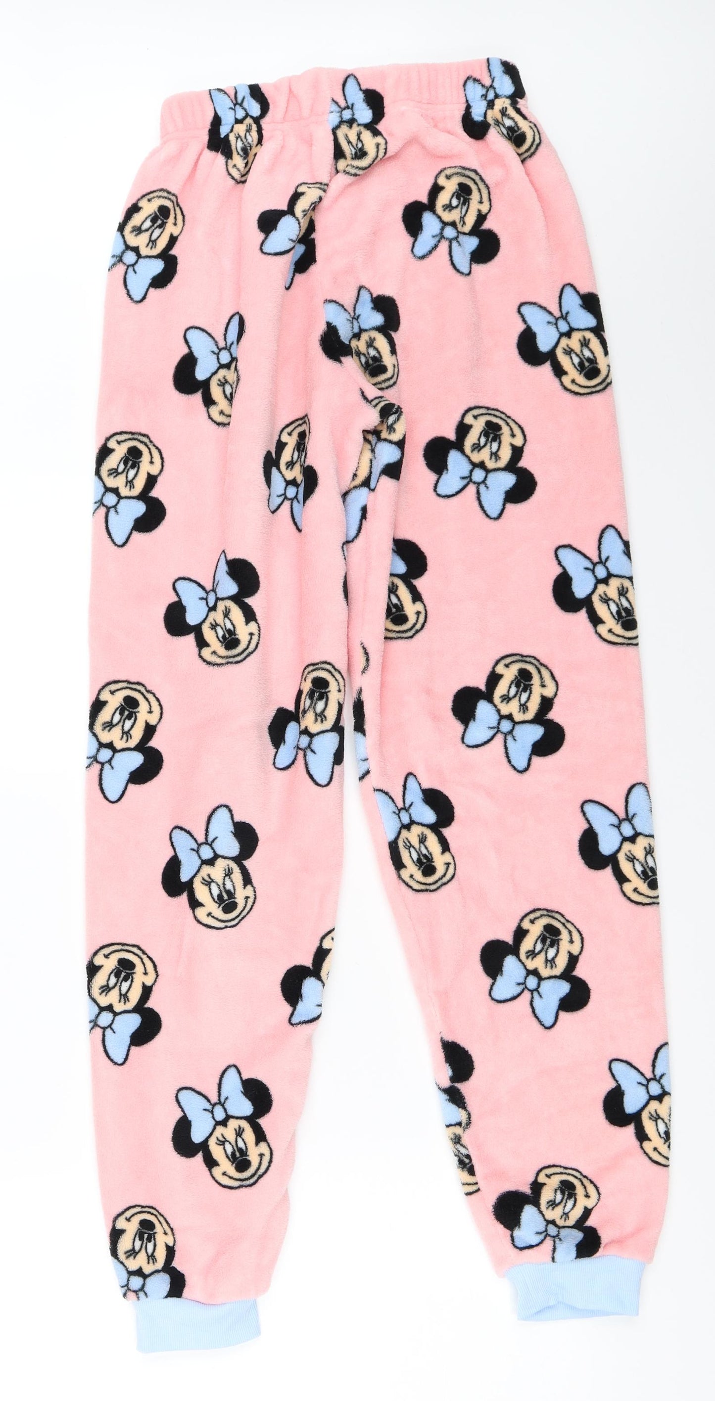 Primark Womens Pink Solid  Top Pyjama Pants Size XS  - minnie mouse