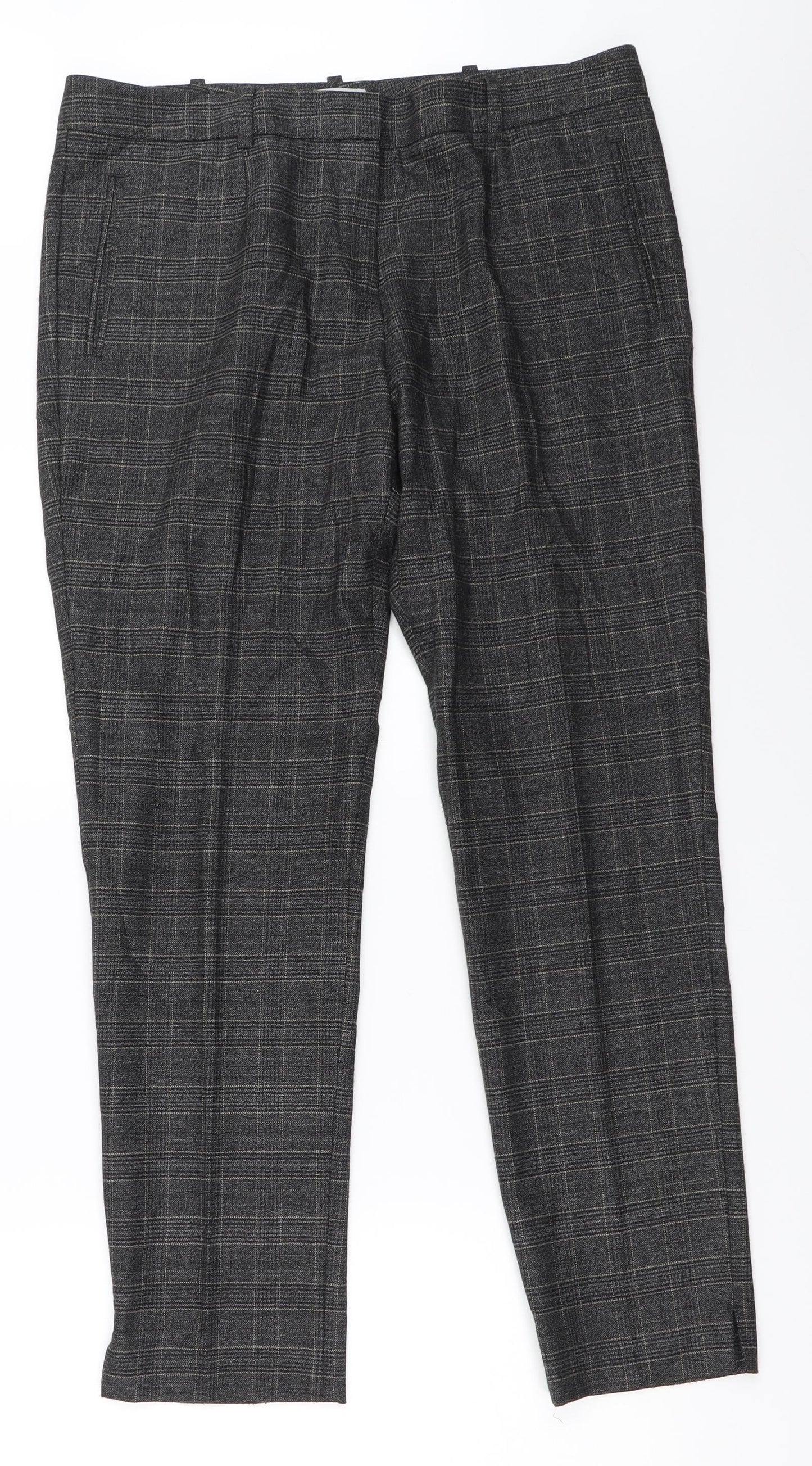 Jigsaw Womens Grey   Trousers  Size 14 L28.5 in